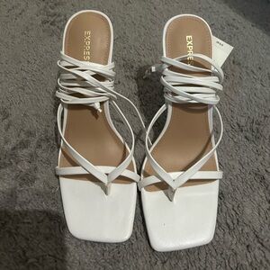 Express Women's Elegant White Heels